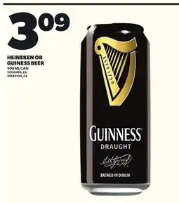 Loblaws HEINEKEN OR GUINESS BEER, 500ML CAN offer
