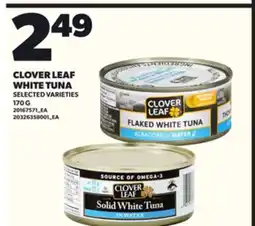 Loblaws CLOVER LEAF WHITE TUNA, 170G offer