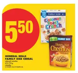 No Frills GENERAL MILLS FAMILY SIZE CEREAL, 475-778 G offer