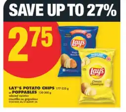 No Frills LAY'S POTATO CHIPS, 177-235 G OR POPPABLES, 130-200 G offer