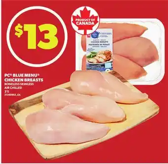 Loblaws PC BLUE MENU CHICKEN BREASTS, 3'S offer