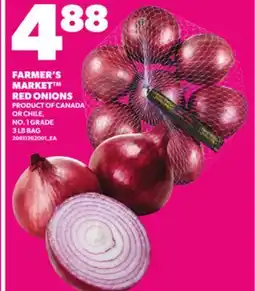 Loblaws FARMER'S MARKET RED ONIONS, 3 LB BAG offer