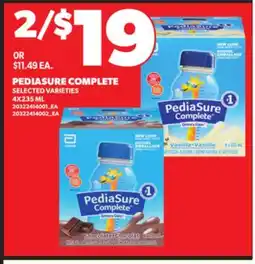 Loblaws PEDIASURE COMPLETE, 4X235 ML offer