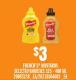 Loblaws FRENCH'S MUSTARDS, 325-400ML offer