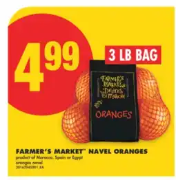 No Frills FARMER'S MARKET NAVEL ORANGES, 3 LB BAG offer