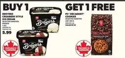Loblaws BREYERS CREAMERY STYLE ICE CREAM, 1.41 L offer