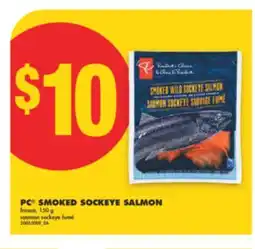 No Frills PC SMOKED SOCKEYE SALMON, 150 G offer