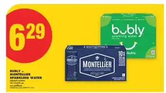 No Frills BUBLY OR MONTELLIER SPARKLING WATER, 10/12x355 mL offer
