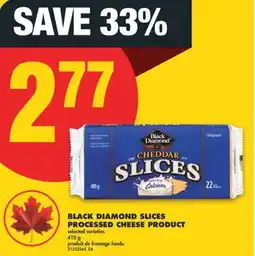 No Frills BLACK DIAMOND SLICES PROCESSED CHEESE PRODUCT, 410 G offer