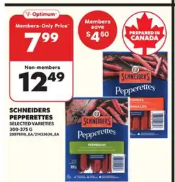 Loblaws SCHNEIDERS PEPPERETTES, 300-375 G offer