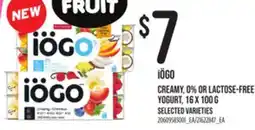 Loblaws IÖGO CREAMY, 0% OR LACTOSE-FREE YOGURT, 16 X 100G offer
