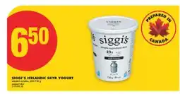 No Frills SIGGI'S ICELANDIC SKYR YOGURT, 650/750 G offer