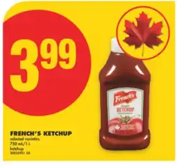 No Frills FRENCH'S KETCHUP, 750 ML/1 L offer