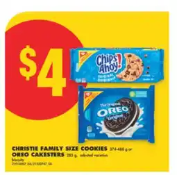 No Frills CHRISTIE FAMILY SIZE COOKIES, 374-488 G OR OREO CAKESTERS, 285 G offer