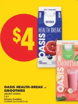 No Frills OASIS HEALTH-BREAK OR SMOOTHIES, 1.6 L offer