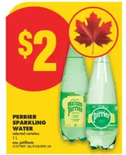 No Frills PERRIER SPARKLING WATER, 1 L offer