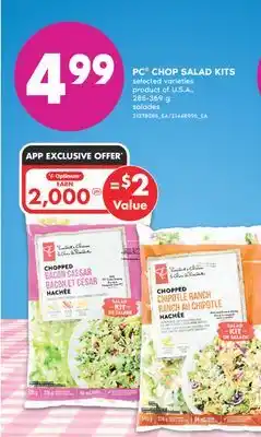 No Frills PC CHOP SALAD KITS, 285-369 G offer