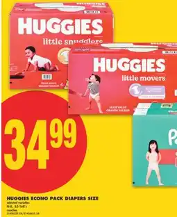 No Frills HUGGIES ECONO PACK DIAPERS, N-8, 62-168's offer