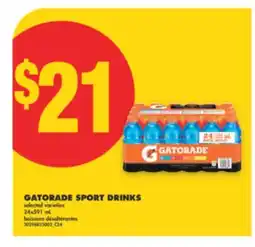 No Frills GATORADE SPORT DRINKS, 24x591 ML offer