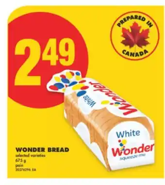No Frills WONDER BREAD, 675 g offer