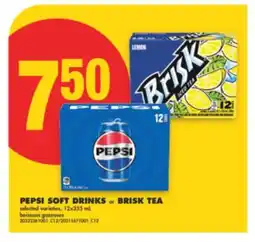 No Frills PEPSI SOFT DRINKS OR BRISK TEA, 12x355 ML offer