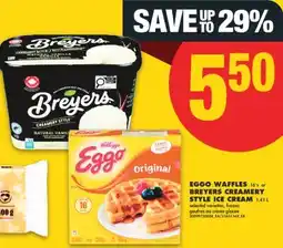 No Frills EGGO WAFFLES 16'S OR BREYERS CREAMERY STYLE ICE CREAM, 1.41 L offer