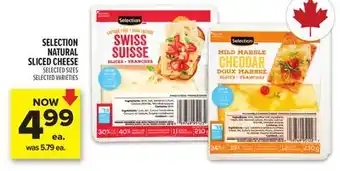 Metro SELECTION NATURAL SLICED CHEESE offer