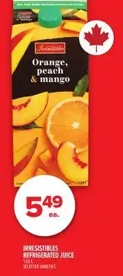 Metro IRRESISTIBLES REFRIGERATED JUICE offer
