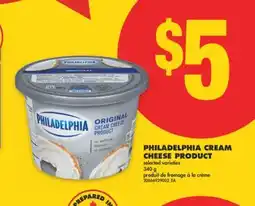 No Frills PHILADELPHIA CREAM CHEESE PRODUCT, 340 G offer