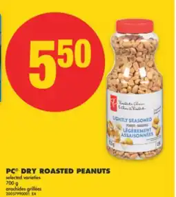 No Frills PC DRY ROASTED PEANUTS, 700 G offer