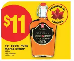 No Frills PC 100% PURE MAPLE SYRUP, 500 mL offer