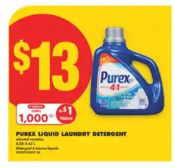 No Frills PUREX LIQUID LAUNDRY DETERGENT, 4.08-4.43 L offer