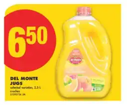No Frills DEL MONTE JUGS, 2.5 L offer