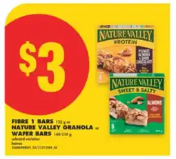 No Frills FIBRE 1 BARS, 125 G OR NATURE VALLEY GRANOLA OR WAFER BARS, 148-210 G offer