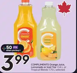 Sobeys Orange Juice, Lemonade or Iced Tea offer