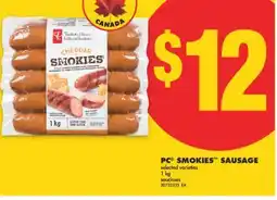 No Frills PC SMOKIES SAUSAGE, 1 KG offer