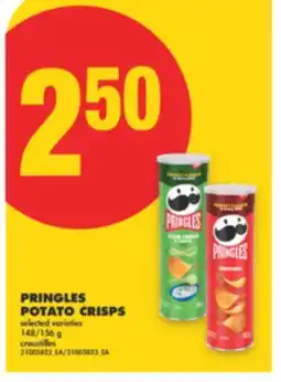 No Frills PRINGLES POTATO CRISPS, 148/156 G offer