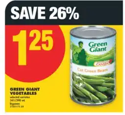 No Frills GREEN GIANT VEGETABLES, 341/398 ML offer
