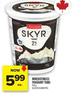 Metro IRRESISTIBLES YOGOURT TUBS offer
