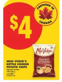 No Frills MISS VICKIE'S KETTLE COOKED POTATO CHIPS, 190/200 G offer
