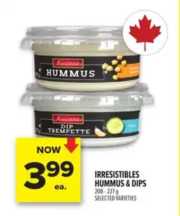 Metro IRRESISTIBLES HUMMUS & DIPS offer