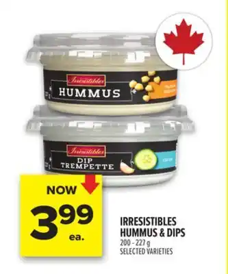 Metro IRRESISTIBLES HUMMUS & DIPS offer