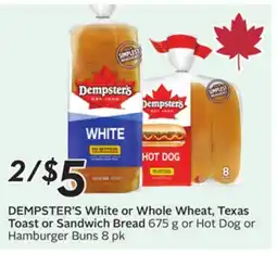 Sobeys White or Whole Wheat, Texas Toast or Sandwich Bread offer