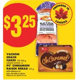 No Frills VACHON SNACK CAKES, 252-336 G, OR PC CINNAMON RAISIN BREAD, 675 g offer