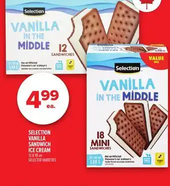 Metro SELECTION VANILLA SANDWICH ICE CREAM offer
