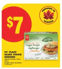 No Frills PC PLANT BASED VEGGIE BURGERS, 452 G offer