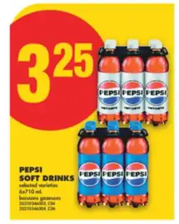 No Frills PEPSI SOFT DRINKS, 6x710 ML offer