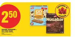 No Frills LECLERC NUGABAR OR GO PURE BARS, 140-175 g offer