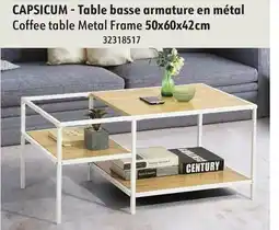 Sushi Shop Coffee table Metal Frame 50x60x42cm offer