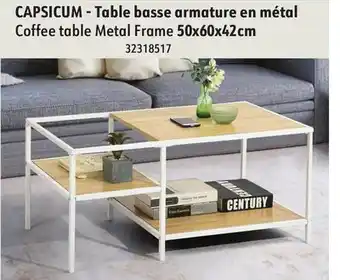 Sushi Shop Coffee table Metal Frame 50x60x42cm offer